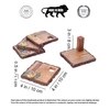 Elephant Parade Square Wooden Coaster S04 (4x4x3)