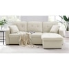 Asher Pull Out Sofa cum Bed in Cream Colour