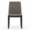 Galatea Dining Chair Set Of 2 Teak In American Walnut Finish With Grey Colour Fabric