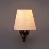 Devansh Metal Electric Wall Light in Antique Gold Colour with White Shade Count of 1 Light