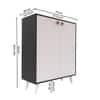 Nextstep Modern Metal Floor Cabinet Black And White