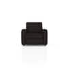 Apollo High Back 1 Seater  Fabric Sofa In Deep Brown Velvet Colour