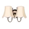 Devansh Dual Steel Metal Wallmounted Lamp With Cotton Off-White Shade