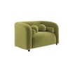 Homro Velvet 1 Seater Sofa in Mint Green Colour