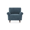 Oxford 1 Seater Fabric Sofa In Ocean Weave Colour