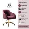 Doe Buck Louise Modern Purple Velvet Office Chair