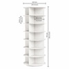 360° Rotating Shoe Rack 7-Tier in White – Large Capacity Rotating Shoe Organizer
