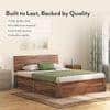 Boston Solid Wood King Size Hydraulic Storage Bed In Teak Finish
