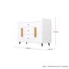 Hexa Red Multipurpose Storage Cabinet With 3 Drawer 2 Door in Frosty White Colour