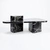 Bronski Marble Coffee Table In Gray Finish