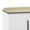Baltoro Engineered Wood Shoe Rack with Seating in White Finish