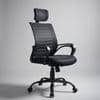 Aspira High Back Mesh Office Chair with Headrest in Black Colour