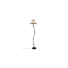 Luna Multicolour Fabric Floor Lamp with Black Iron Base