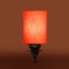 Devansh Metal Electric Wall Light in Antique Gold Colour with Orange Shade Count of 1 Light