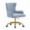 Doe Buck Adan Modern Sky Blue Velvet Office Chair