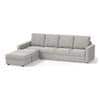 Apollo Compact Sofa (Colour : Vapour Grey, Cushion : Soft, Back Type : High Back, Seating Capacity : Left Aligned 3 Seater + Left Aligned Chaise)