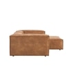 Elegantedge Wood Left Aligned 2-Seater With Upholstery Non Storage Sofa In Brown Colour