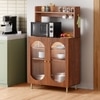 Stellar Multipurpose Storage Cabinet (Medium Size with Upper Shelf, Teak Brown)