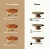 Inseparables Teak Wood Cake Stand Gold