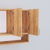 3 Doors Modular Wall Mounted Kitchen Cabinet With Organizer Shelf In Plateau Apple Finish