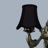 Devansh Gold Antique Wall Mounted Lamp With Black  Cotton Shade