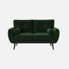 Faro Velvet 2 Seater Sofa in Green Colour
