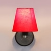Devansh Metal Electric Wall Light in Red Colour with Red Shade Count of 1 Light