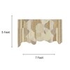 Abstract Handmade Natural Wool Wall Art Beige Geometric Textured 7 x 5 Feet