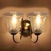 Devansh Steel Electric Wall Light in Steel Colour with Transparent Shade Count of 2 Lights