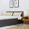 Hexa Engineered Wood Modern King Bed With Headboard With Storage In Slate Grey