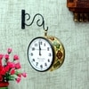 Craft Tree Metal  Handpainted Decorative Railway Clock In Yellow Color With 8'' Dial