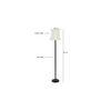 Ezra Black Cotton Shade Floor Lamp