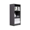 Hexa Engineered Wood Bookshelf Multipurpose Storage Rack in Slate Grey Colour