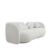 Lavishlounge Wood 3 Seater With Upholstery Non Storage Sofa In White Colour