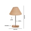 Devansh Beige Jute Table Lamp With  Natural  Wood Base  & Steel Pipe  & Steel Pipe (10X16.25 Inches)-34
