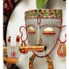 Desert Art Metal Handpainted Lord Krishna Wall Hanging in White Colour