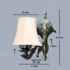 Devansh Metal Electric Wall Light in Gold Colour with off-white Shade Count of 1 Light