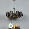 Devansh Gold Antique Wall Mounted Lamp With Black  Cotton Shade