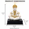 Devotional Divine Serenity Hanuman Statue in White and Gold Colour