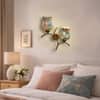 Devansh Metal Electric Wall Light in Gold Colour with Multi Shade Count of 2 Lights