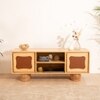 Luna Solid Wood TV Unit in Brown Colour