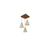 Terzo Brown Solid Wood Cluster Hanging Light