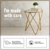 Contemporary Iron Side Table in Gold Colour