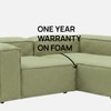 Elegantedge Wood Left Aligned 2-Seater With Upholstery Non Storage Sofa In Green Colour