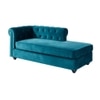 Ease Velvet Chaise Lounger in T Blue Colour
