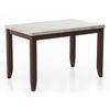 Matteo Stone 4 Seater Dining Table In Dark Walnut Finish