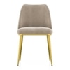 Olivia Accent Chair in Finish Antique Brass and Cloudy Beige Velvet Colour