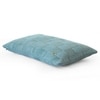 Square Check Blue Daisy Cotton Knitted Cushion Cover 12X20 Inches