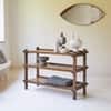 Quinlynn Mango Wood Console Table in Provincial Teak Finish