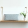Moss Marld Alise Blue  And Vanilla Grey Cushion Cover 12X20 Inches